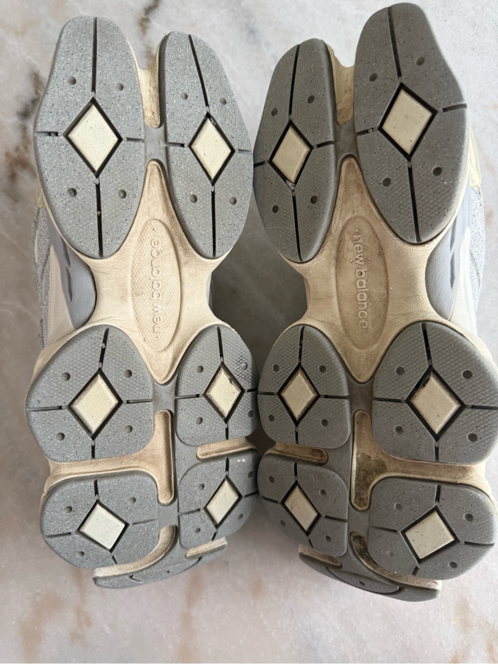 New Balance 9060 - Grey/Cream colour Dad Sneakers - Picture 5 of 9